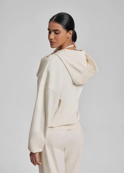 Relaxed Oversized Full Zipper Kangaroo Pockets Soft Hoodie