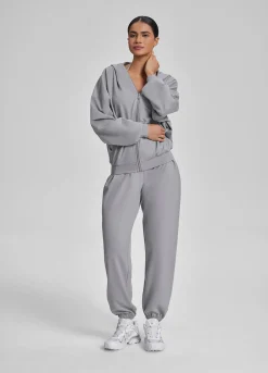 Relaxed Oversized Full Zipper Kangaroo Pockets Soft Hoodie