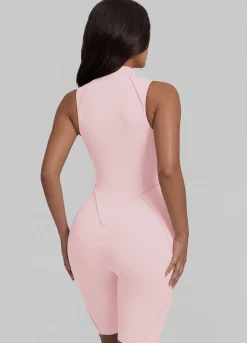 Ärmelloser Shorts-Catsuit mit geschlossenem Rücken