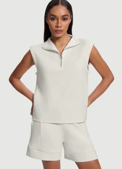 Ärmelloses Sweatshirt mit Half-Zip