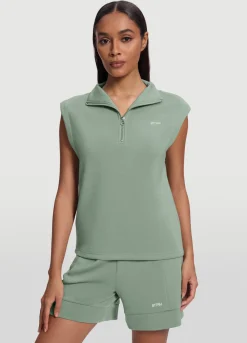 Ärmelloses Sweatshirt mit Half-Zip