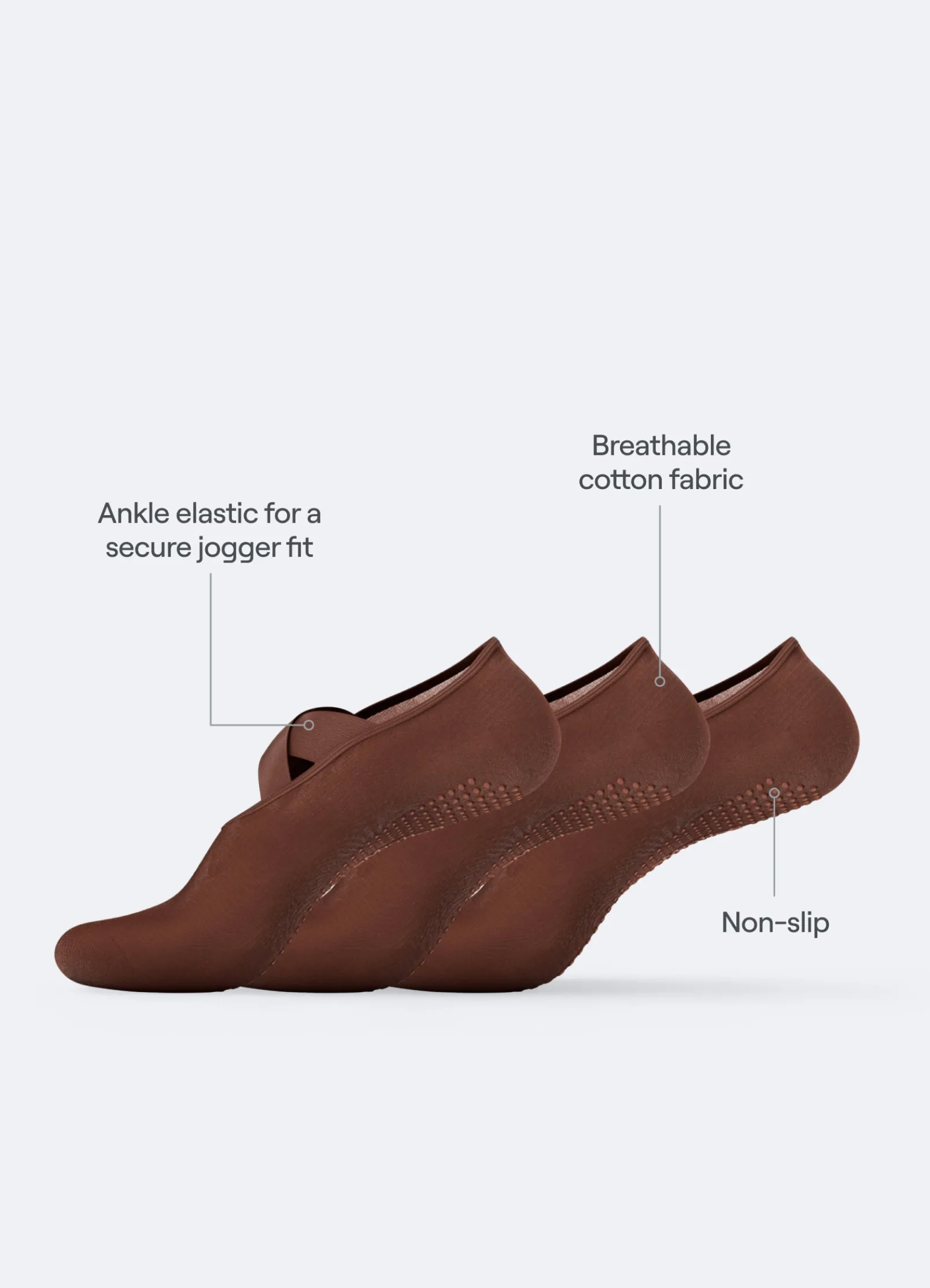 Rutschfeste Pilates-Socken | 3er-Pack