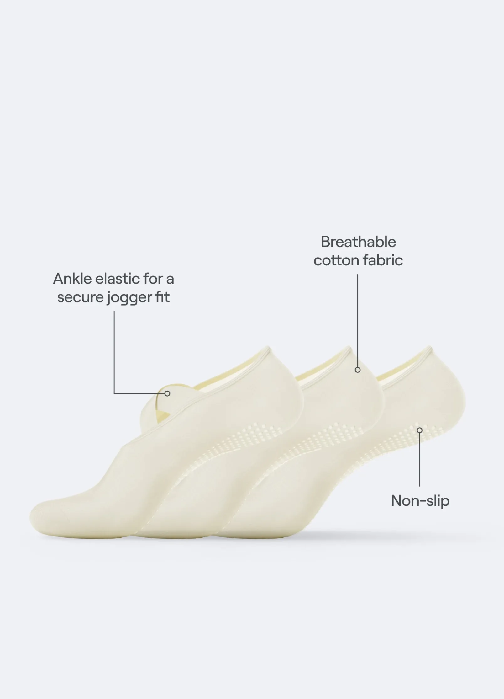 Rutschfeste Pilates-Socken | 3er-Pack