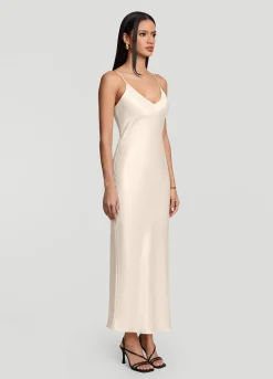 Satin-Maxikleid im Slip-Stil