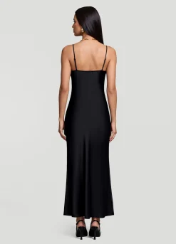 Satin-Maxikleid im Slip-Stil