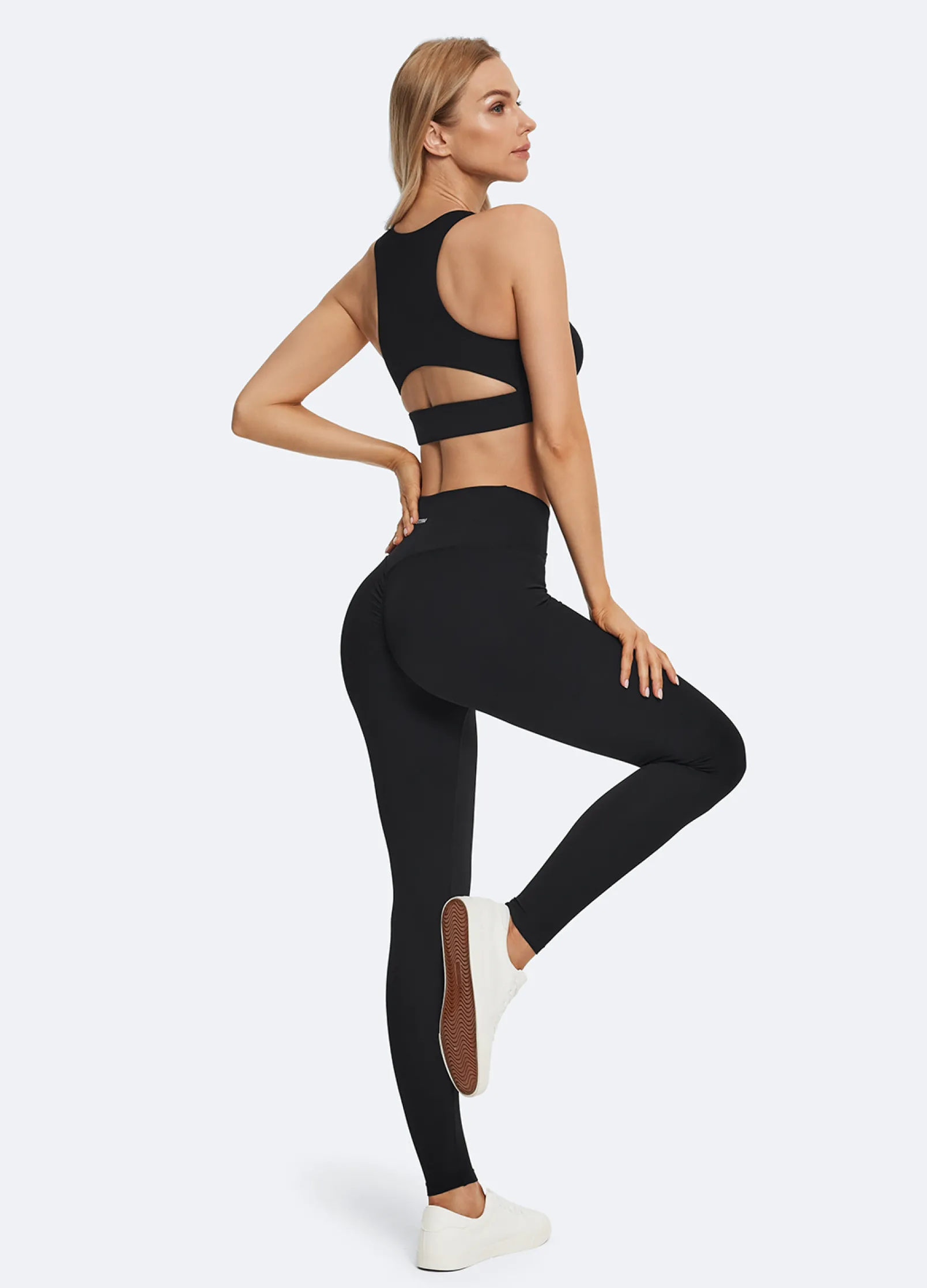 Scrunch-Leggings mit V-Bund