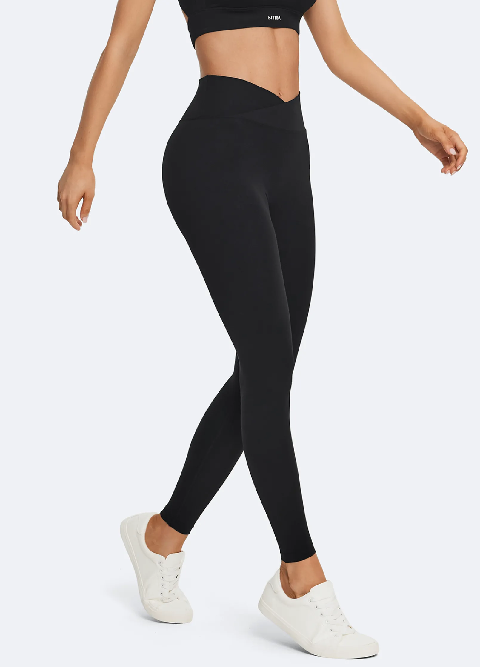 Scrunch-Leggings mit V-Bund