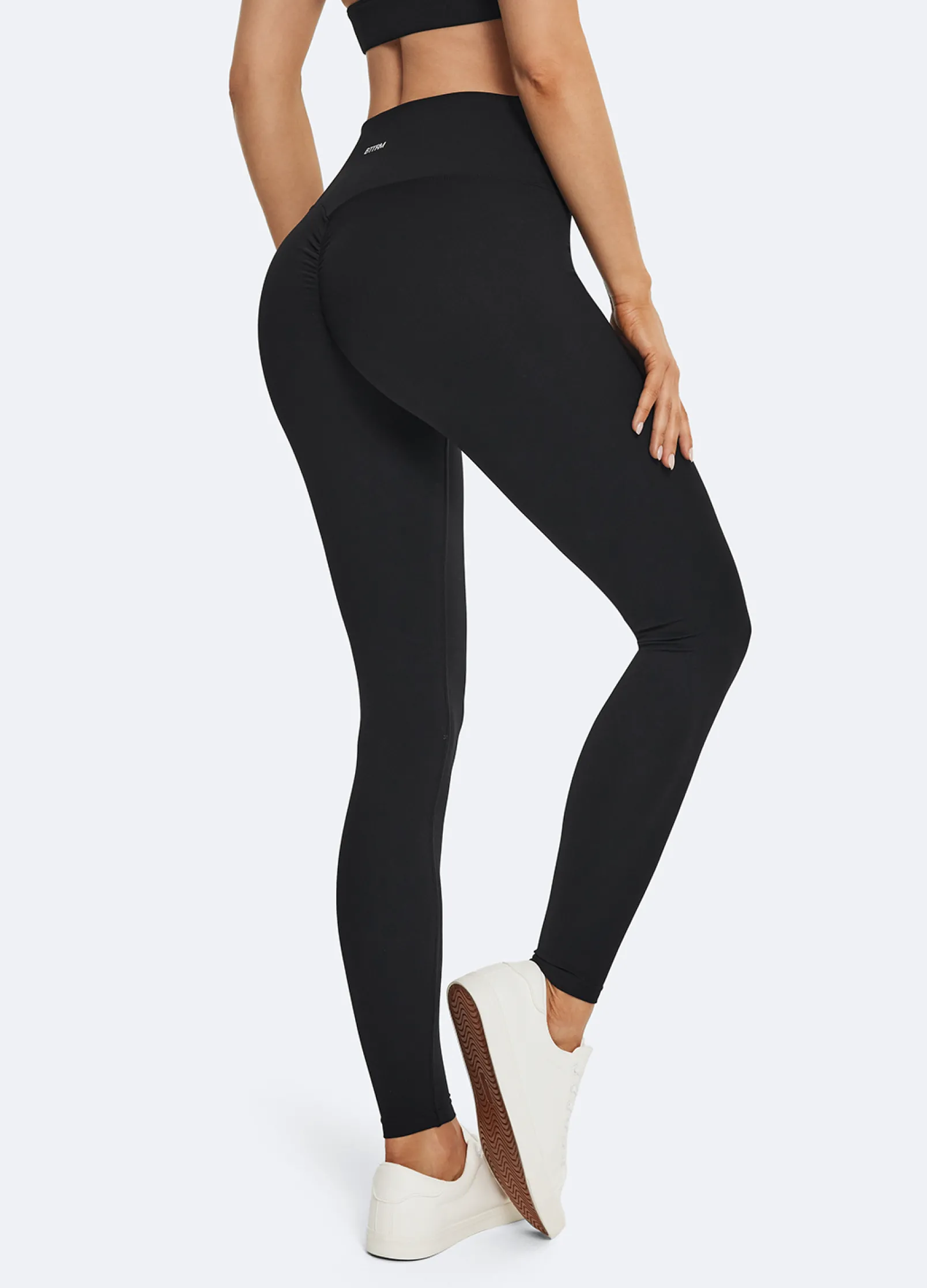Scrunch-Leggings mit V-Bund