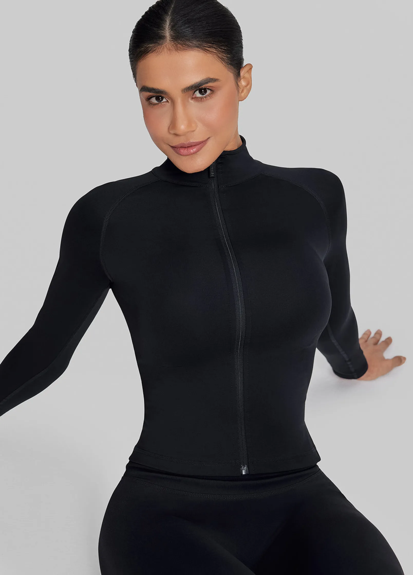 SculptMe Longline Full Zipper Seamless Breathable Warm Jacket
