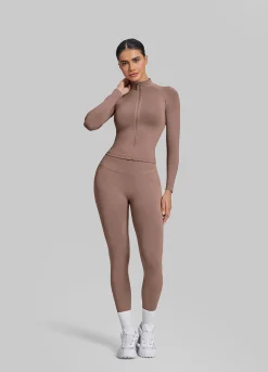SculptMe Longline Full Zipper Seamless Breathable Warm Jacket