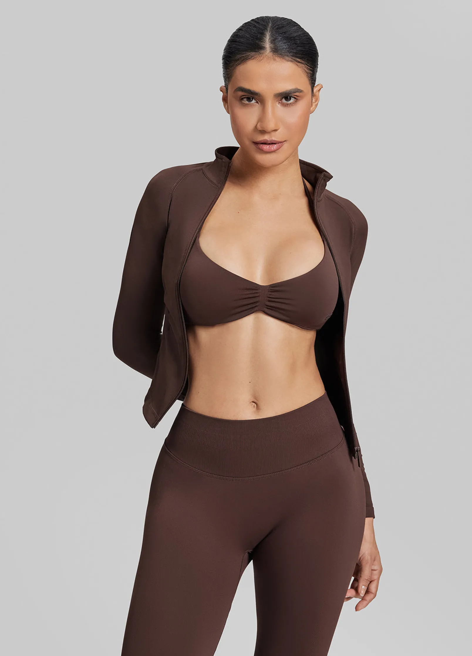 SculptMe Longline Full Zipper Seamless Breathable Warm Jacket