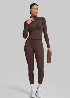 SculptMe Longline Full Zipper Seamless Breathable Warm Jacket
