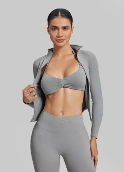 SculptMe Longline Full Zipper Seamless Breathable Warm Jacket