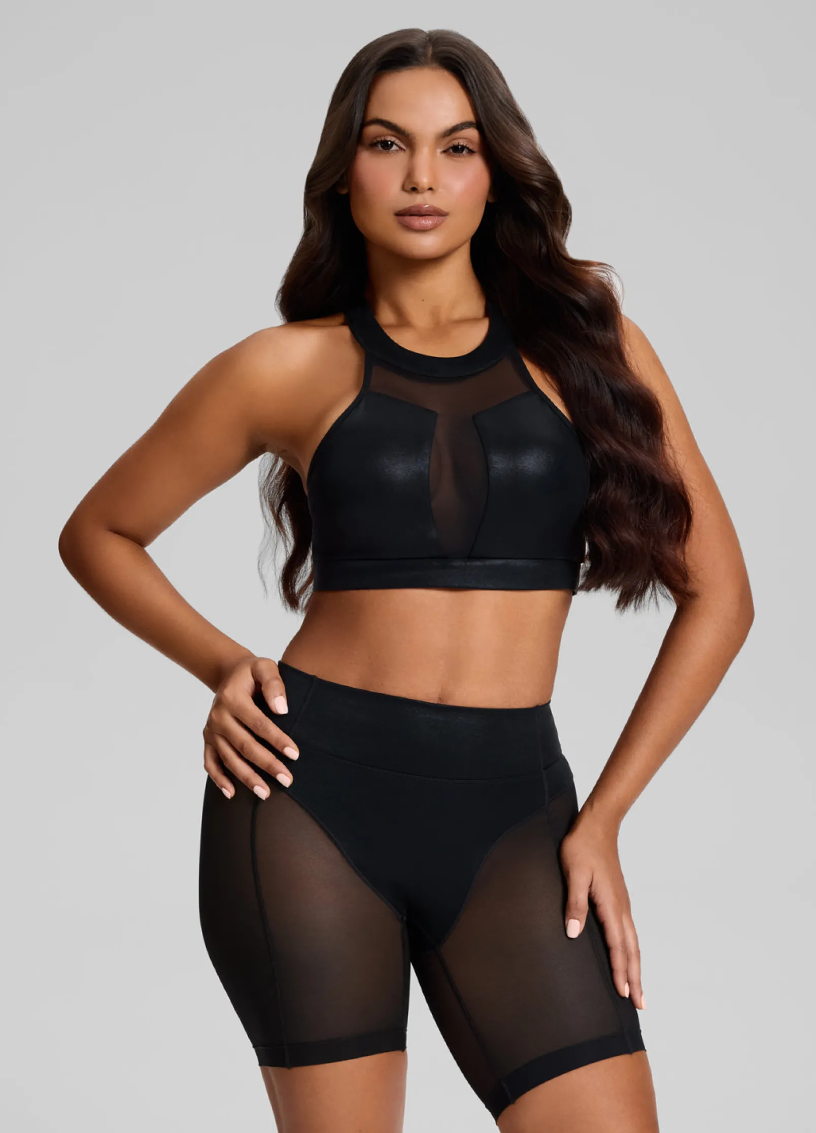 Sculpt Sheer Biker Shorts