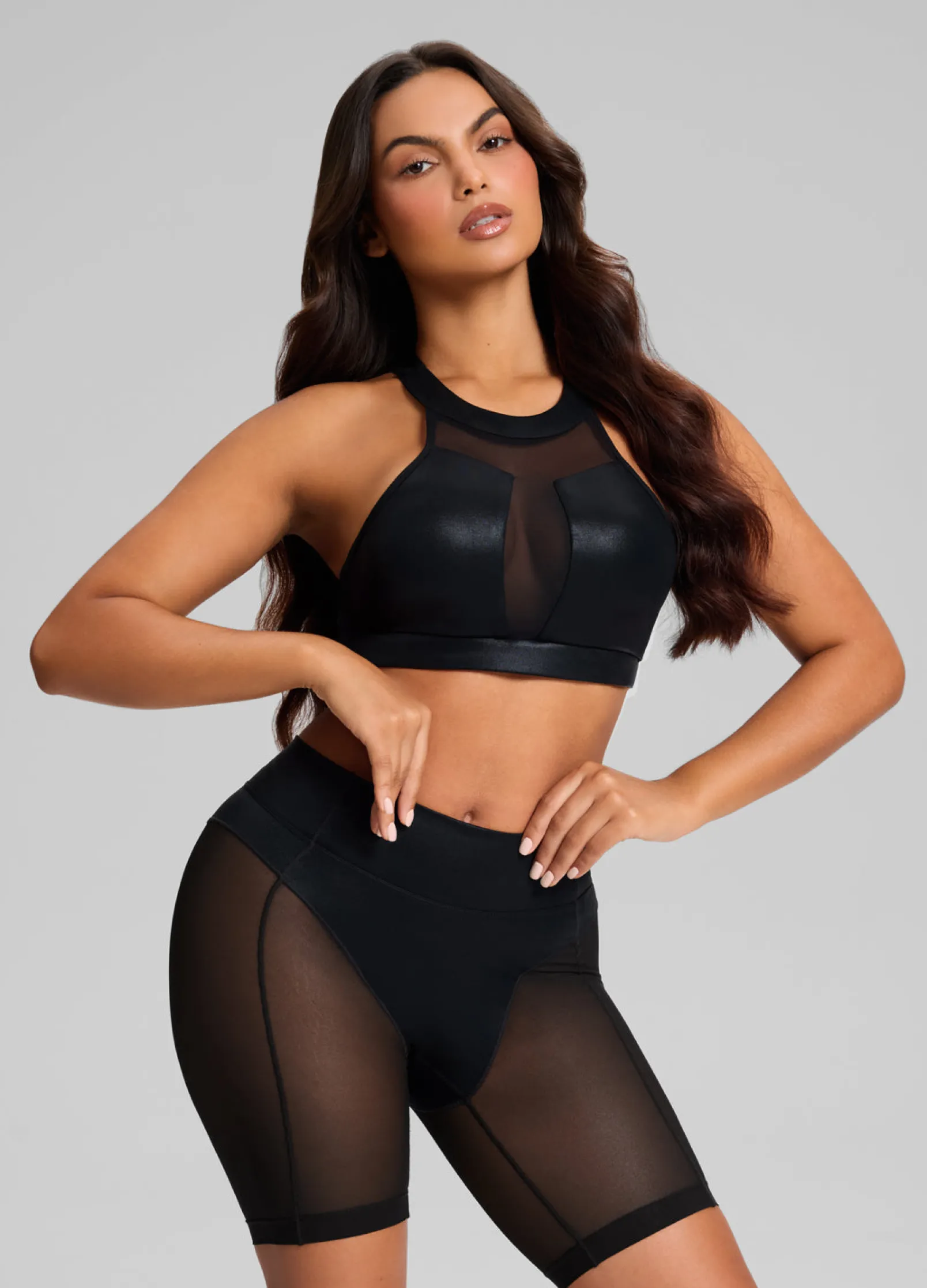 Sculpt Sheer Biker Shorts