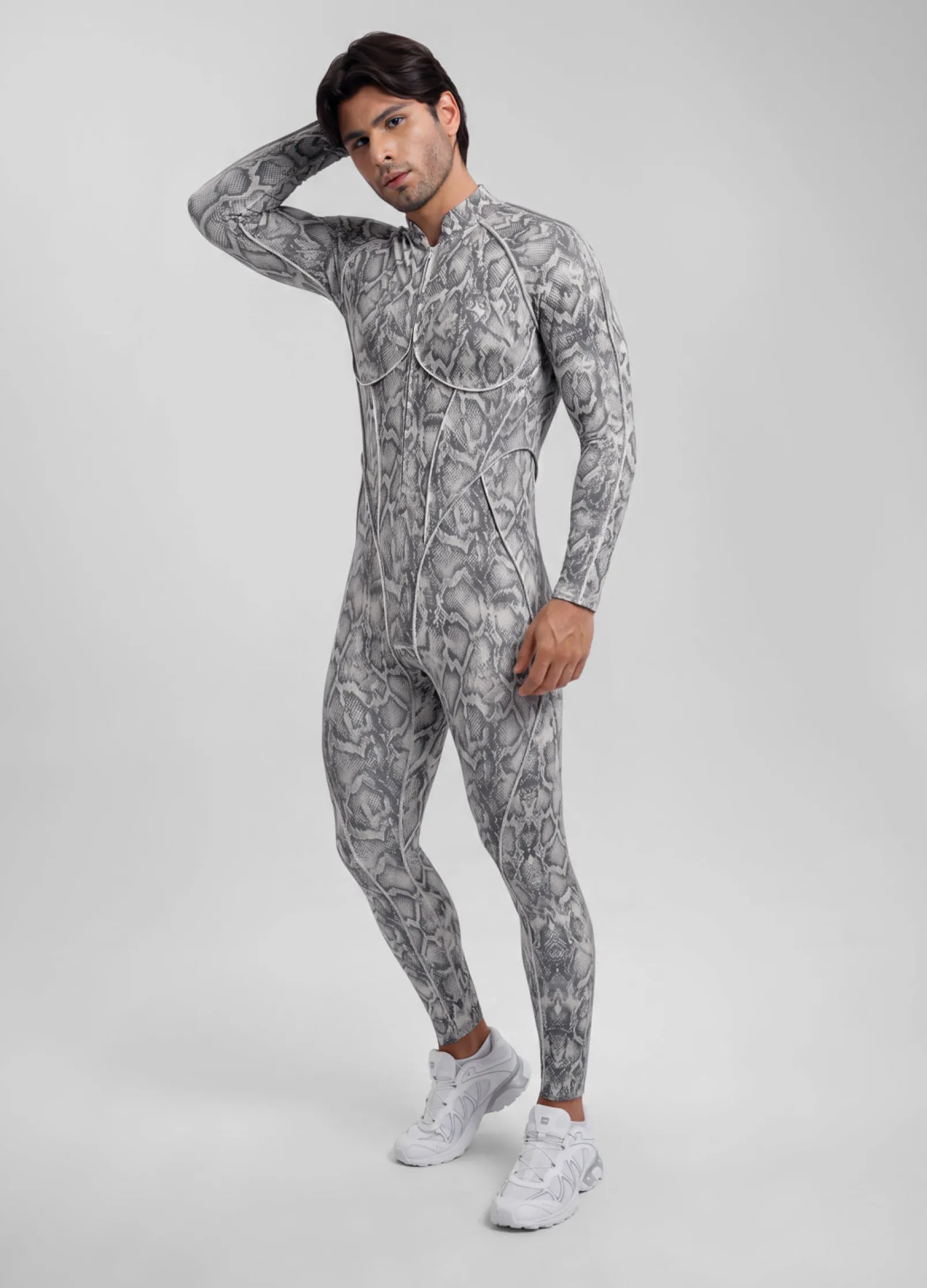 Silver Snake Herosuit mit geschlossenem Rücken