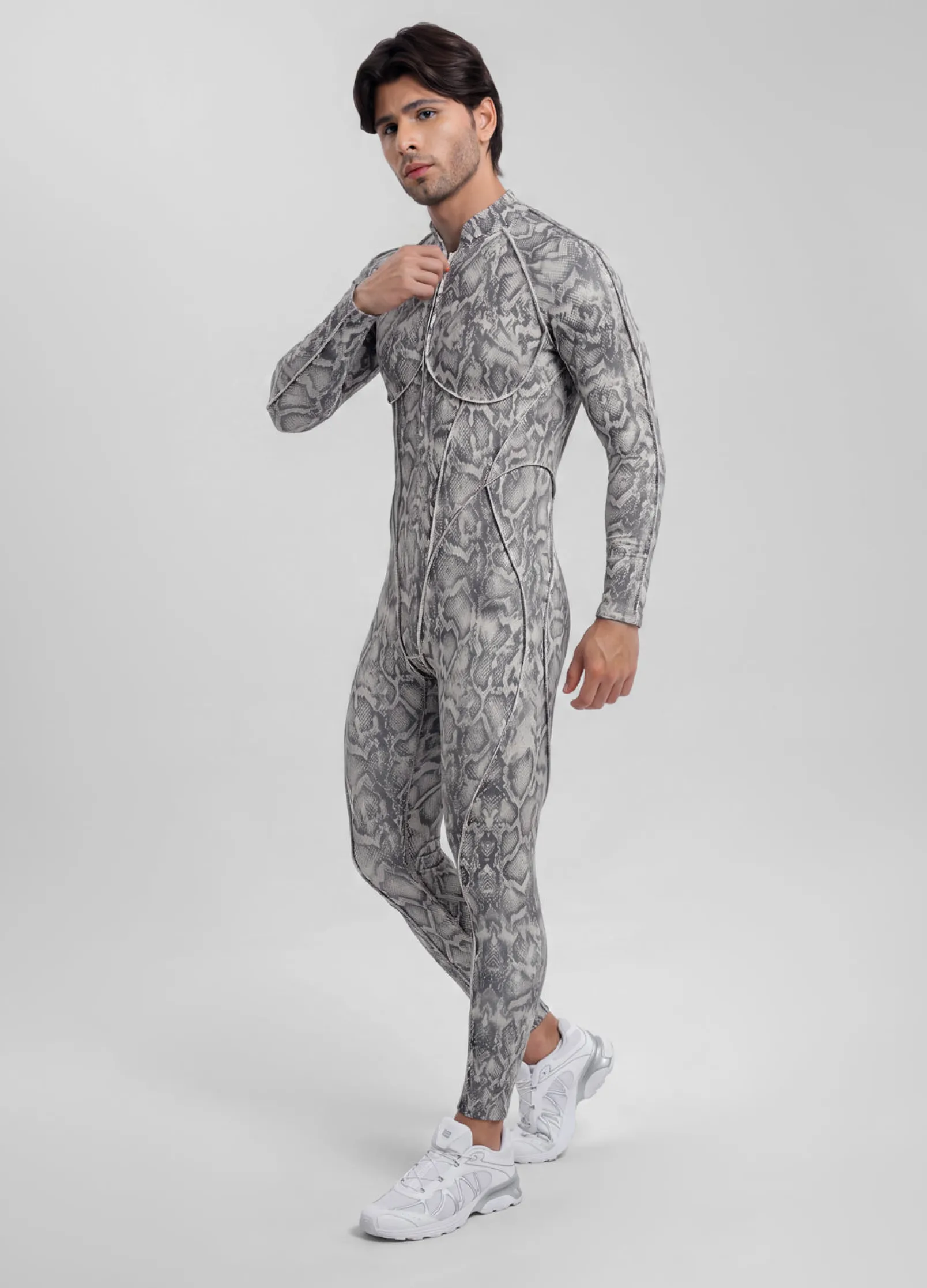 Silver Snake Herosuit mit geschlossenem Rücken