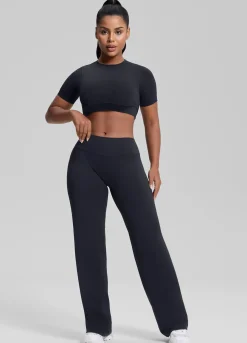 Straight Leg Flowy Stretchy Soft Sweat-Wicking Bottoms