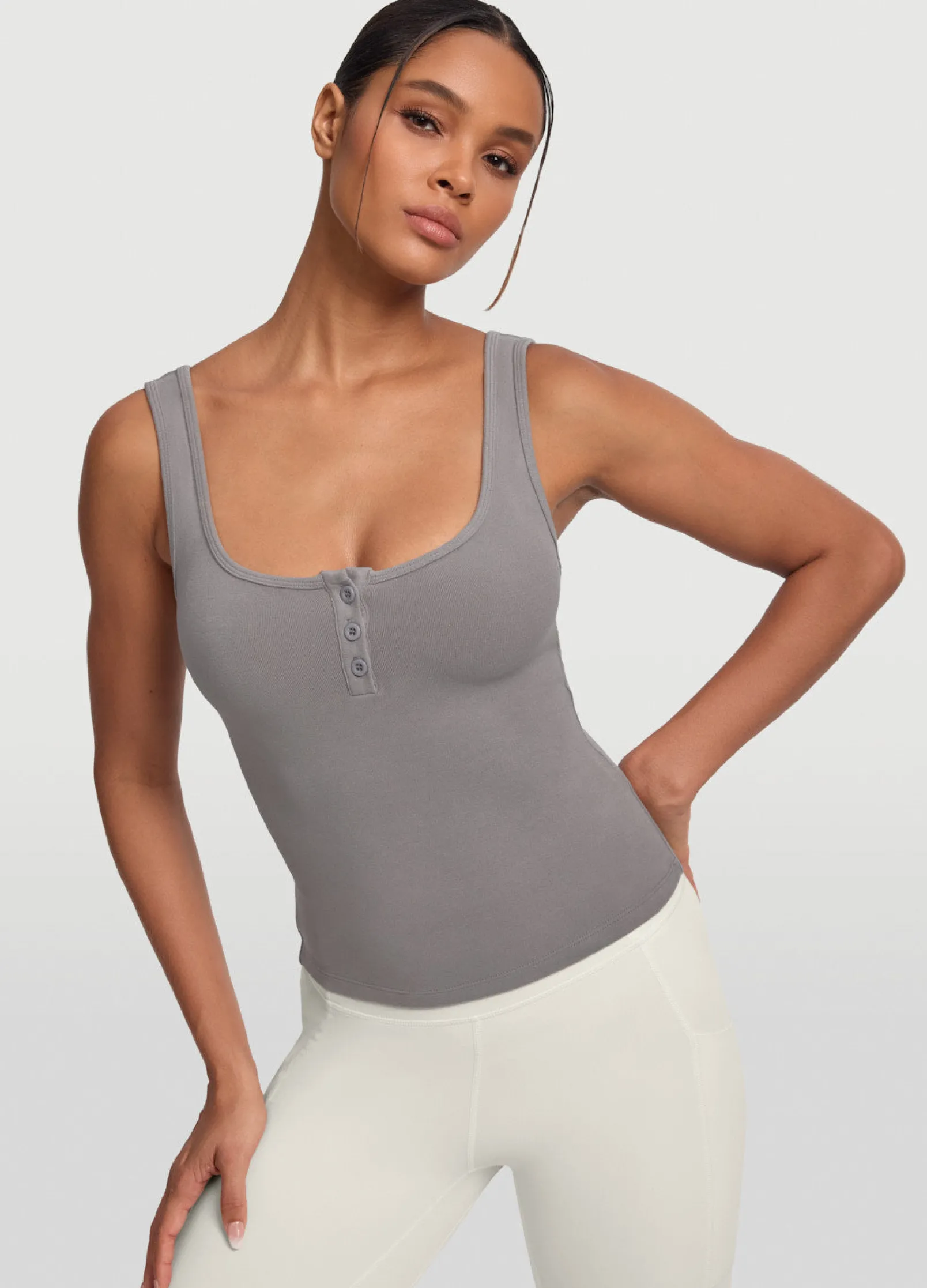 Tanktop mit Knopfleiste