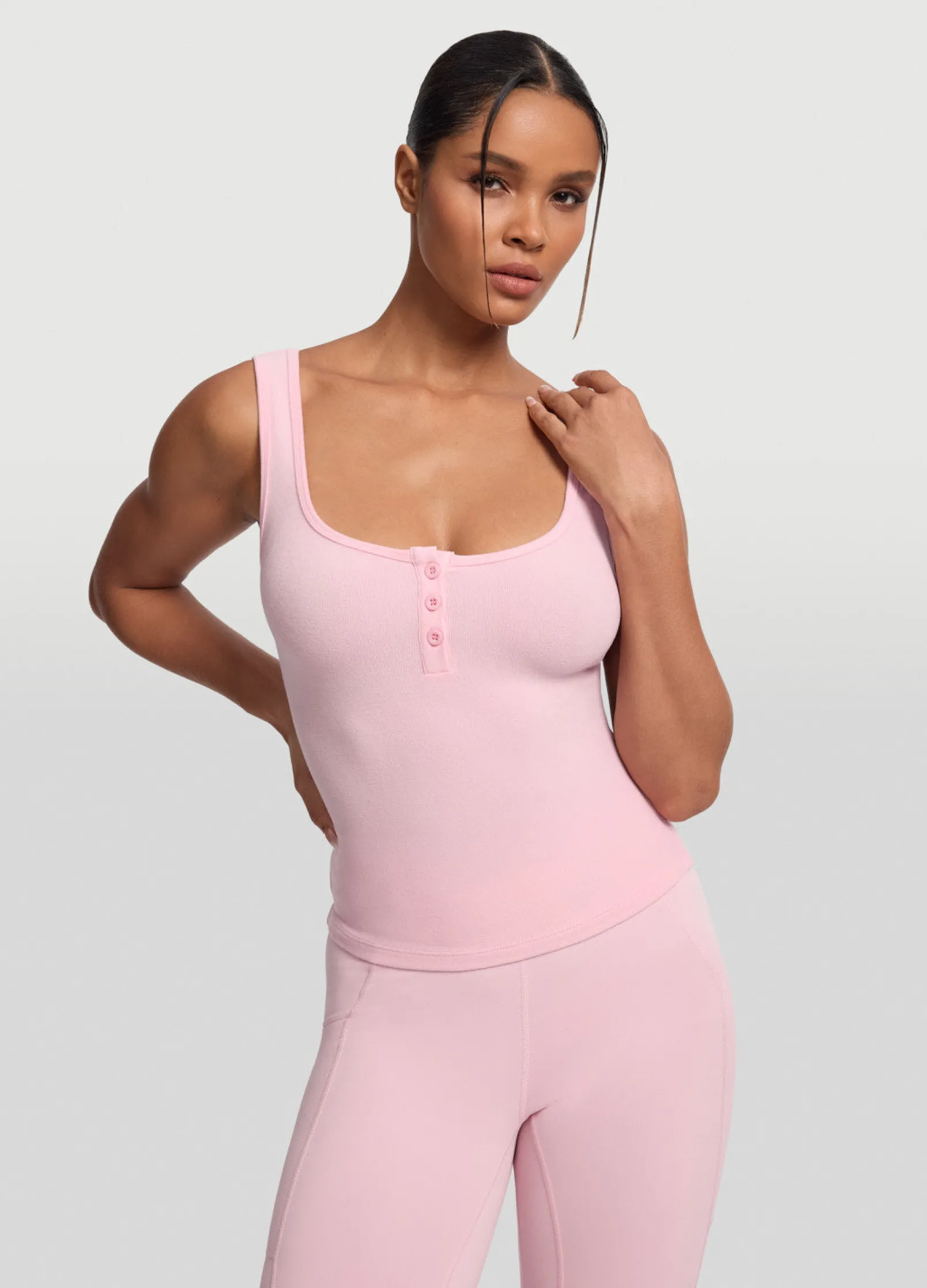 Tanktop mit Knopfleiste
