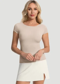 T-Shirt mit offenem Rücken