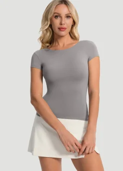 T-Shirt mit offenem Rücken