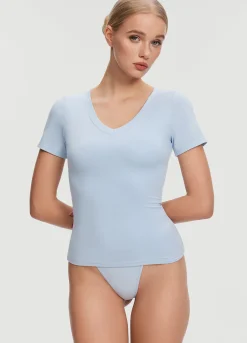 T-Shirt mit V-Ausschnitt