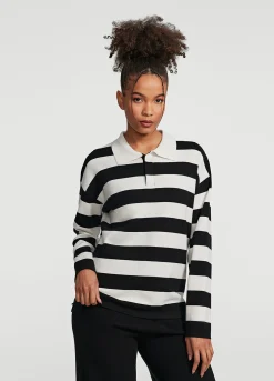 Varsity-Rugbyshirt mit Streifen