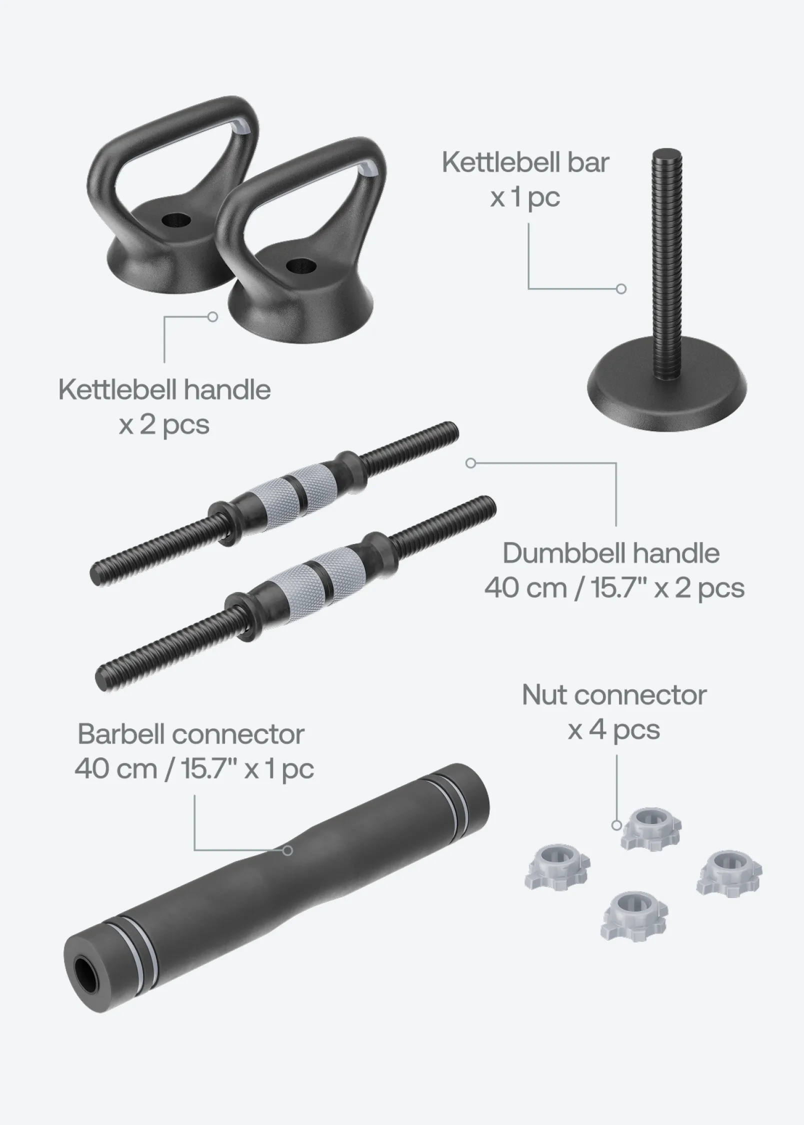 Verstellbares Gewichtsset für zu Hause | bis 44 LB