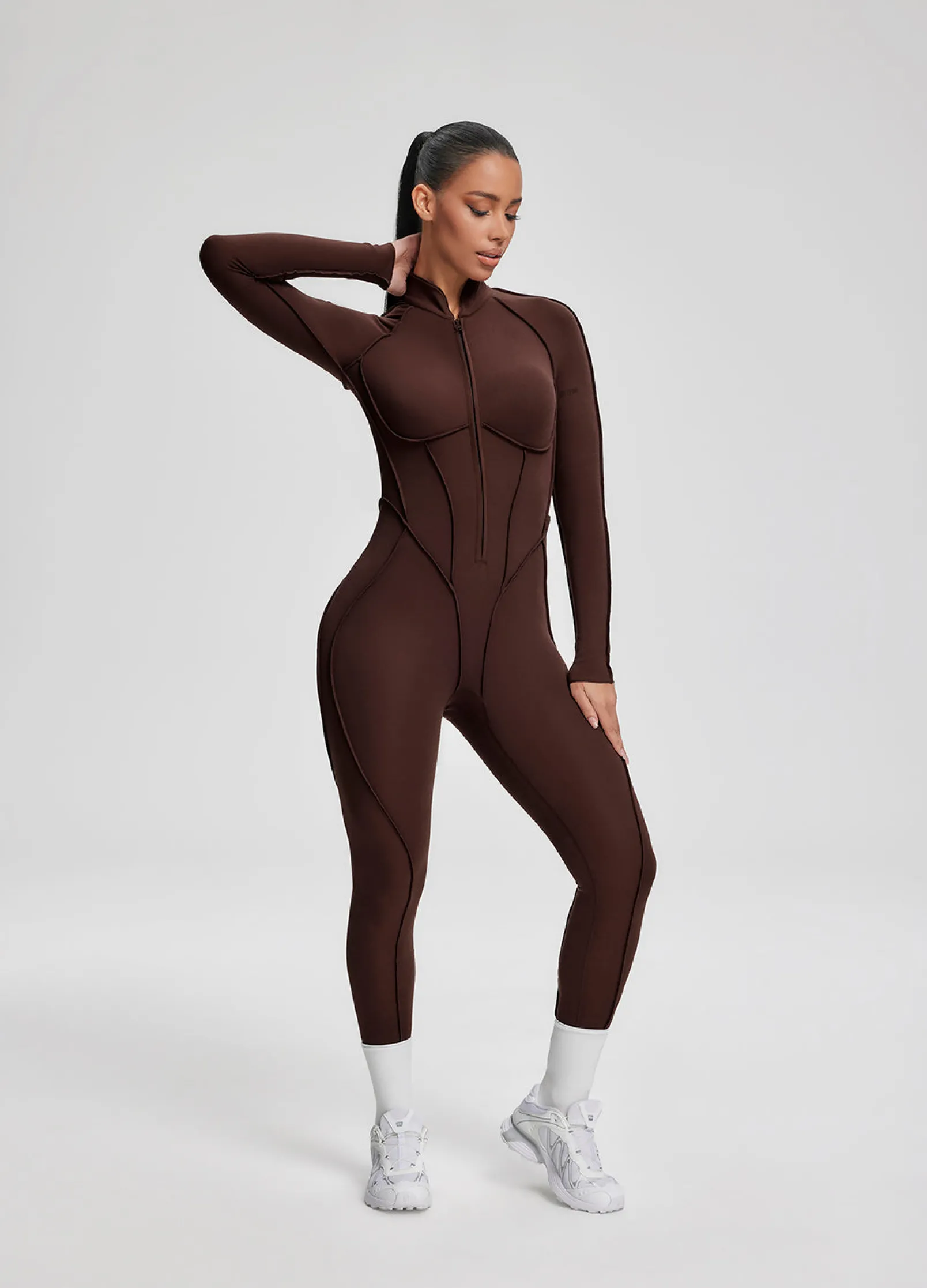 Weicher Alltags-Catsuit mit geschlossenem Rücken