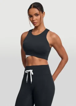 Zweifarbiges Crop-Top