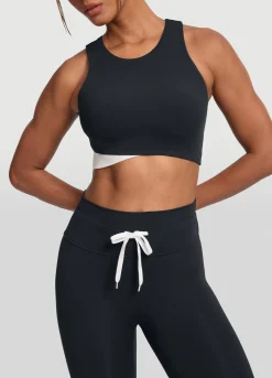 Zweifarbiges Crop-Top