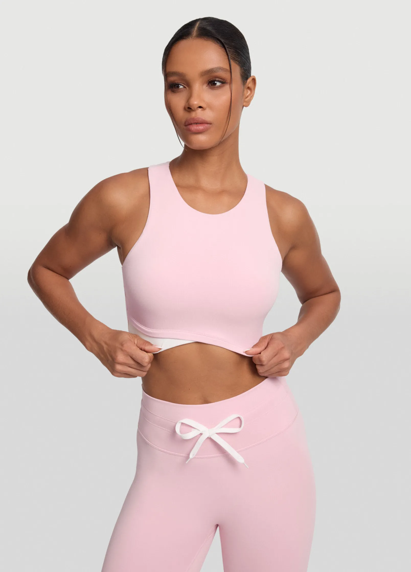 Zweifarbiges Crop-Top