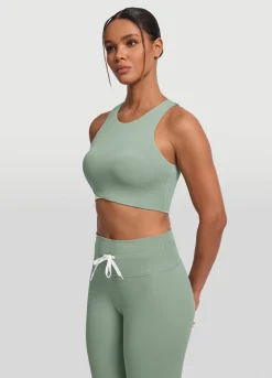 Zweifarbiges Crop-Top