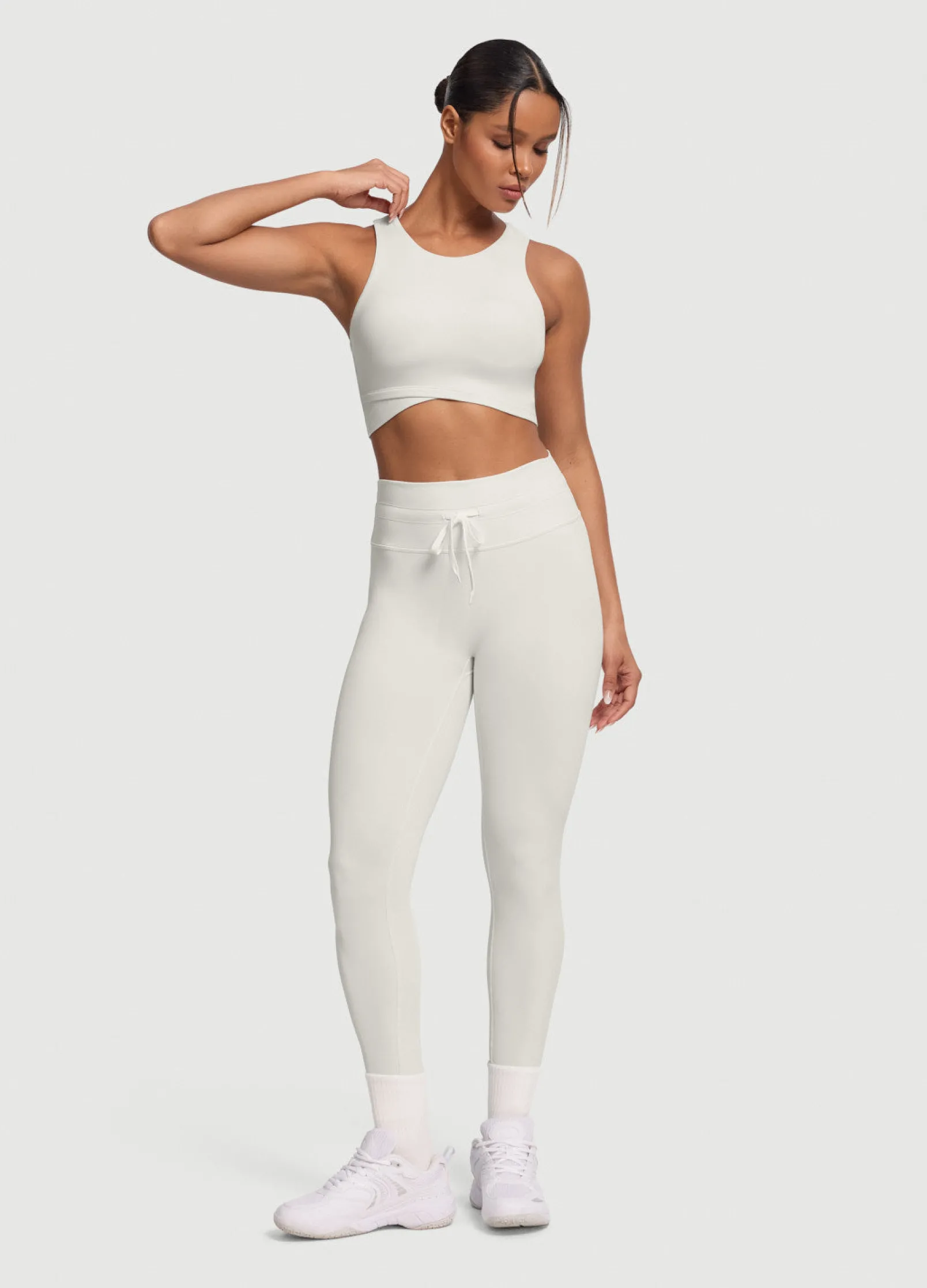 Zweifarbiges Crop-Top
