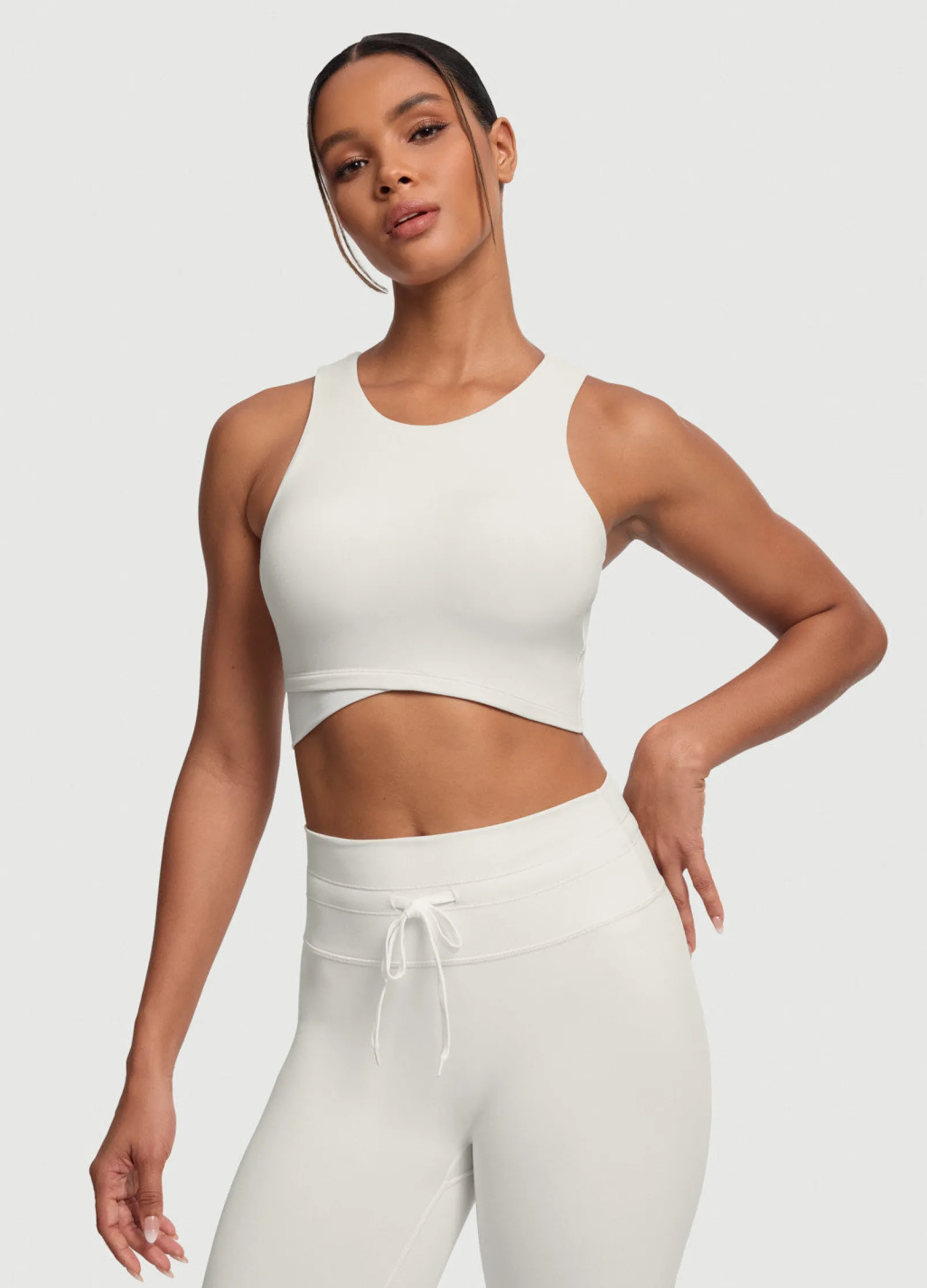 Zweifarbiges Crop-Top