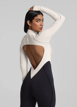 Zweiteiliger Catsuit mit Kontrast-Design
