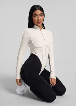 Zweiteiliger Catsuit mit Kontrast-Design